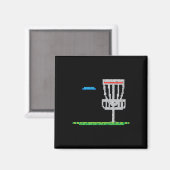 Pixel Discgolf Frisbee Golfer Frolf Mannen Jongens Magneet (Voorkant / Achterkant)
