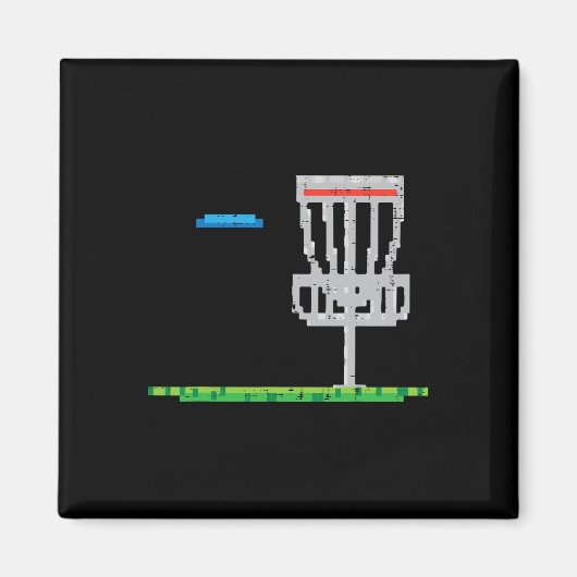 Pixel Discgolf Frisbee Golfer Frolf Mannen Jongens Magneet (Voorkant)