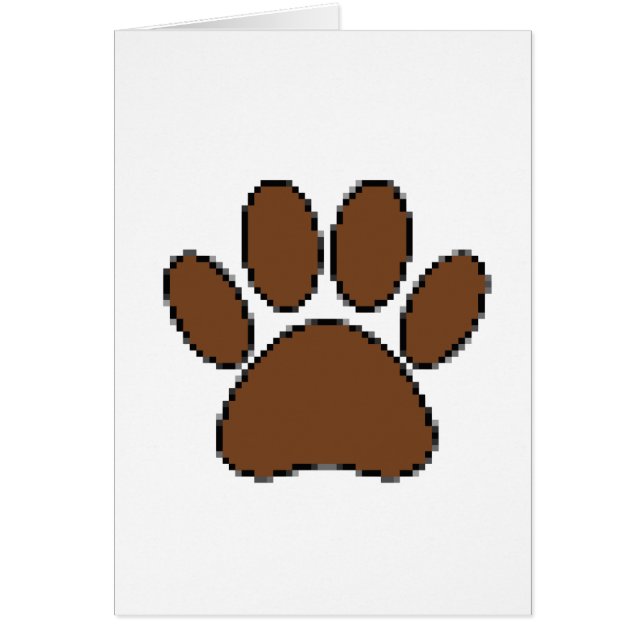 Pixel Dog Paw Print (Voorkant)