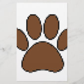 Pixel Dog Paw Print Briefpapier (Voorkant)