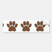 Pixel Dog Paw Print Bumpersticker (Voorkant)