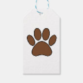 Pixel Dog Paw Print Cadeaulabel (Voorkant)
