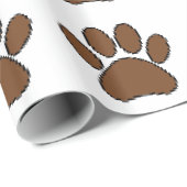 Pixel Dog Paw Print Cadeaupapier (Rol Hoek)