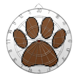 Pixel Dog Paw Print Dartbord