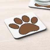 Pixel Dog Paw Print Drankjes Onderzetter (Linkerzijde)