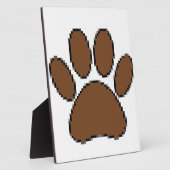 Pixel Dog Paw Print Fotoplaat (Zijkant)
