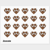 Pixel Dog Paw Print Hart Sticker (Vel)