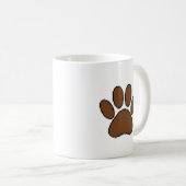 Pixel Dog Paw Print Koffiemok (Voorkant rechts)