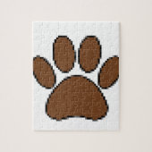 Pixel Dog Paw Print Legpuzzel (Verticaal)