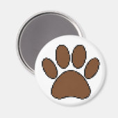 Pixel Dog Paw Print Magneet (Voorkant / Achterkant)