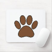 Pixel Dog Paw Print Muismat (Met muis)
