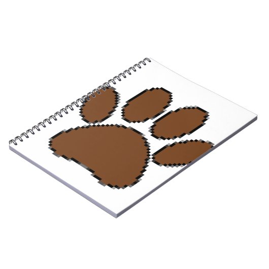 Pixel Dog Paw Print Notitieboek (Linkerzijde)