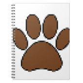 Pixel Dog Paw Print Notitieboek (Voorkant)