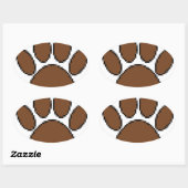 Pixel Dog Paw Print Ovale Sticker (Vel)
