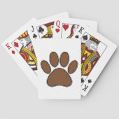 Pixel Dog Paw Print Pokerkaarten (Achterkant)