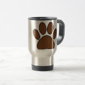 Pixel Dog Paw Print Reisbeker (Voorkant rechts)