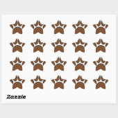 Pixel Dog Paw Print Ster Sticker (Vel)