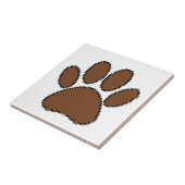 Pixel Dog Paw Print Tegeltje (Zijkant)