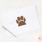 Pixel Dog Paw Print Vierkante Sticker (Envelop)