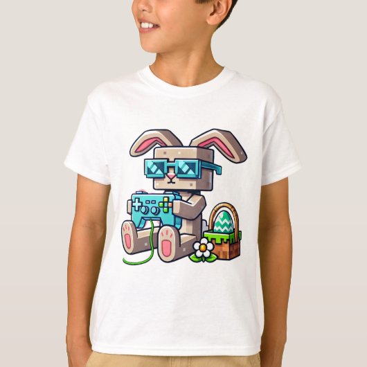 Pixel Easter Bunny T-shirt (Voorkant)
