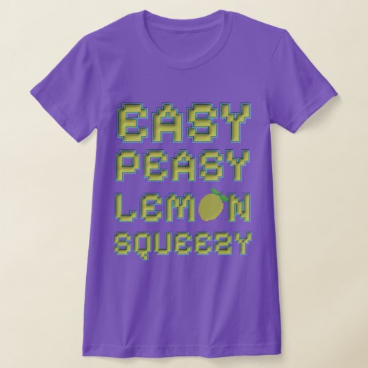 Pixel Easy Peasy Lemon Squeezy Gamer T-shirt (Laagn)