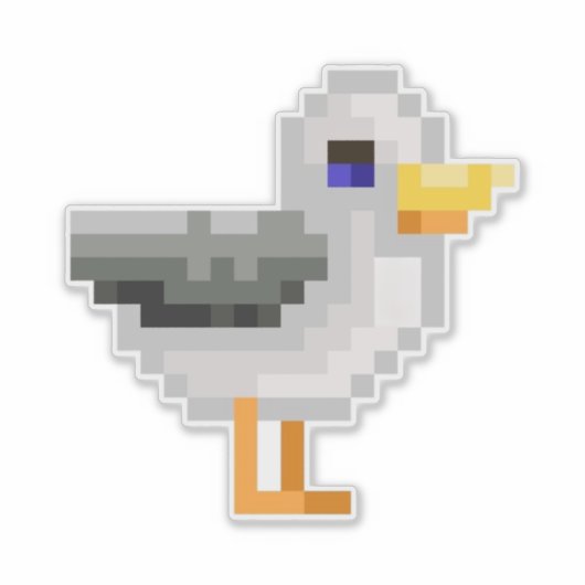 Pixel Eend Sticker (Voorkant)