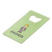 Pixel Engineer Bottle Opener Creditkaart Flessenopener (Voorkant Gekanteld)