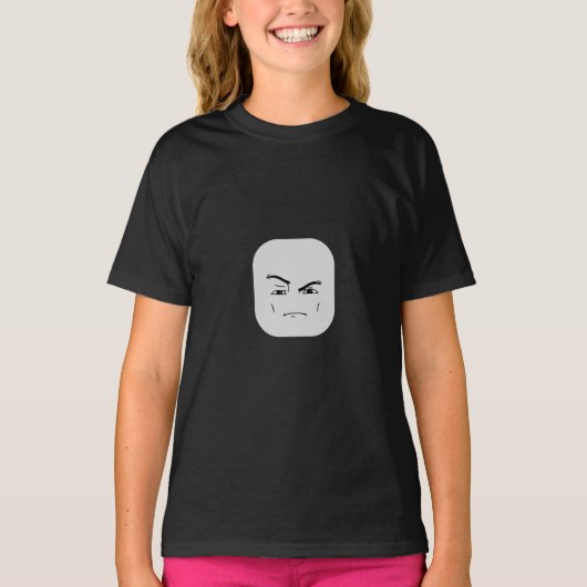 Pixel Face T-Shirt - Retro Gaming Emoji  (Voorkant)