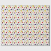 Pixel Floral Garden Pattern Cadeaupapier (Vlak)