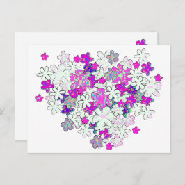 Pixel Flower Bunch Briefkaart