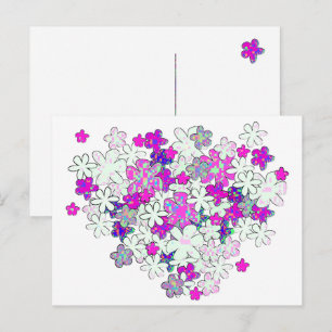 Pixel Flower Bunch Briefkaart