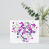 Pixel Flower Bunch Briefkaart (Staand voorkant)