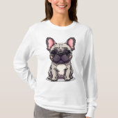 Pixel Franse Bulldog Flair T-shirt (Voorkant)