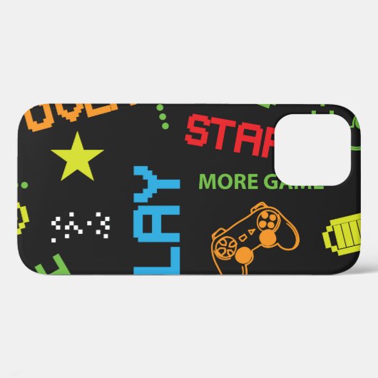 Pixel Game Style: Abstract naadloos. Case-Mate iPhone Case (Achterkant (horizontaal))