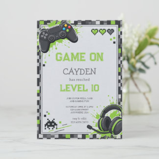 Pixel Gamer Controller Feest Verjaardag Kaart