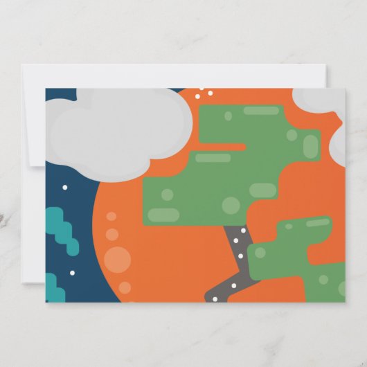 Pixel Gamer Foto van gamer Birthday Kaart (Achterkant)