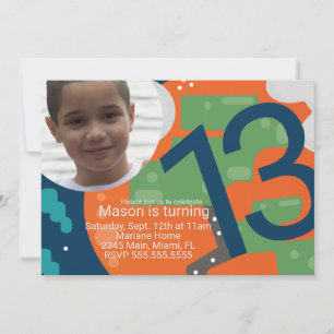 Pixel Gamer Foto van gamer Birthday Kaart