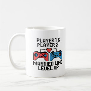 Pixel Gamer Huwelijks Kunst Koffiemok
