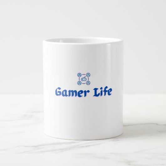 Pixel Gamer Life Grote Koffiekop (Voorkant)