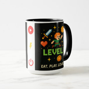 Pixel Gamer Mok – Level Up Retro Gaming Stijl