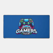 Pixel Gamers Team – Blauw Gamen Bureaumat (Voorkant)