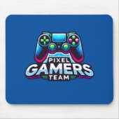 Pixel Gamers Team – Blue Gamer Muismat (Voorkant)