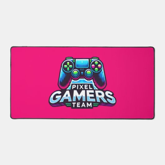 Pixel Gamers Team – Neon Pink Gaming Bureaumat (Voorkant)