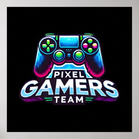Pixel Gamers Team – Next Gen Player Poster (Voorkant)