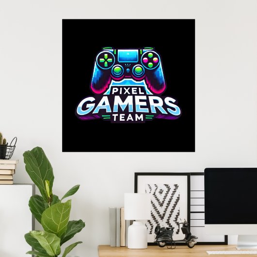 Pixel Gamers Team – Next Gen Player Poster (Thuiskantoor)