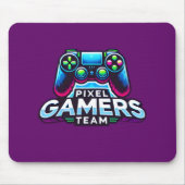 Pixel Gamers Team – Paarse Gamer Muismat (Voorkant)