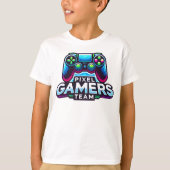 Pixel Gamers Team – Toekomstige Gamer Kinder T-shirt (Voorkant)