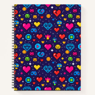 Pixel Gaming Esthetische Hardcover Notitieboek