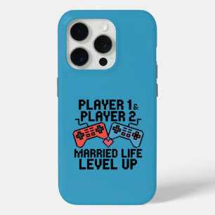 Pixel-gamingstel Level Up-ontwerp iPhone 15 Pro Case