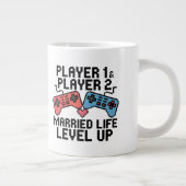 Pixel-gamingstel Level Up-ontwerp Grote Koffiekop (Rechts)